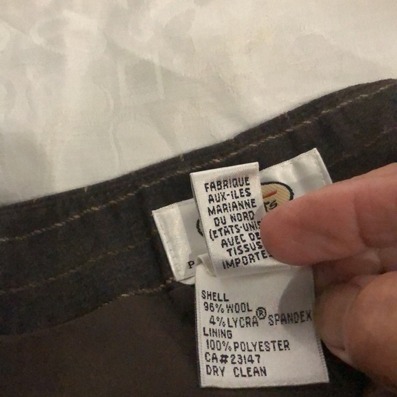 Talbots size 12 petite brown lined wool slacks - Picture 6 of 10